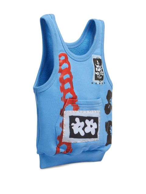 Marni graphic-print tote bag - 00B50 BLUE