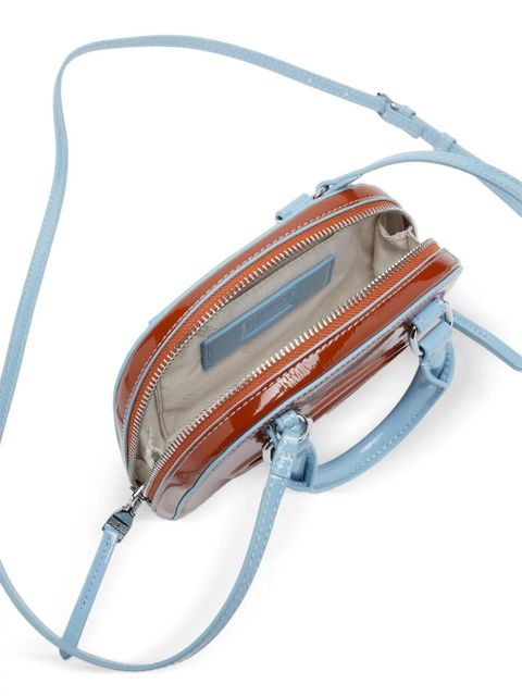 Diesel 1DR Dome embossed crossbody bag - Brown