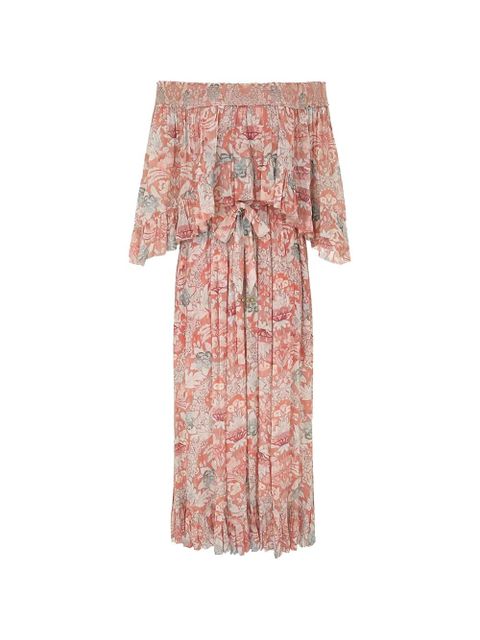 ZIMMERMANN off-shoulder ruffled maxi dress - Pink - zdjęcie produktu nr 1