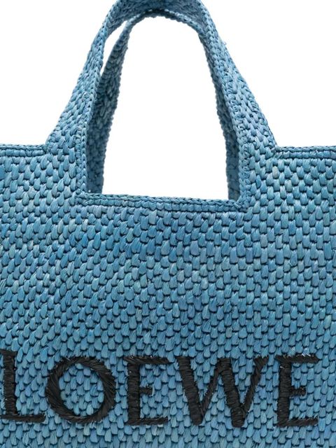 LOEWE small Loewe Font tote bag - Blue