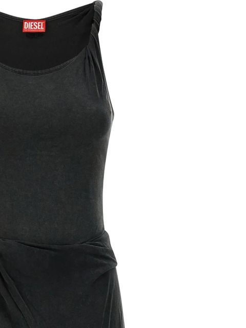 Diesel D-Estiga-S1 rolled strap délavé effect dress - Black
