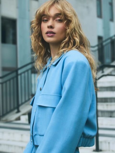 Answear.LAB kurtka kolor niebieski przejściowa