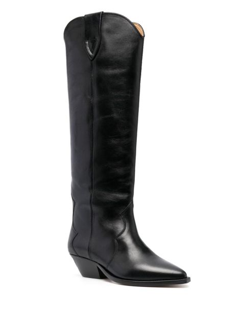 ISABEL MARANT Denvee 40mm leather cowboy boots - Black - zdjęcie produktu nr 2