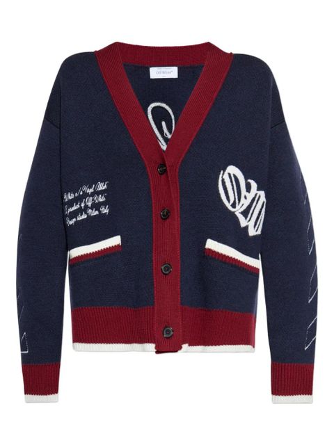 Off-White Varsity jacquard cardigan - Blue - zdjęcie produktu nr 1
