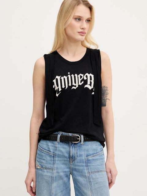 Aniye By top bawełniany kolor czarny 185652 - zdjęcie produktu nr 1