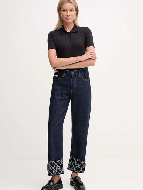 Calvin Klein Jeans polo damski kolor czarny LV047C907G - zdjęcie produktu nr 2