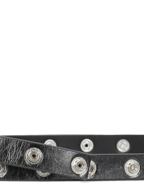 The Attico snap-button leather belt - Black - zdjęcie produktu nr 2