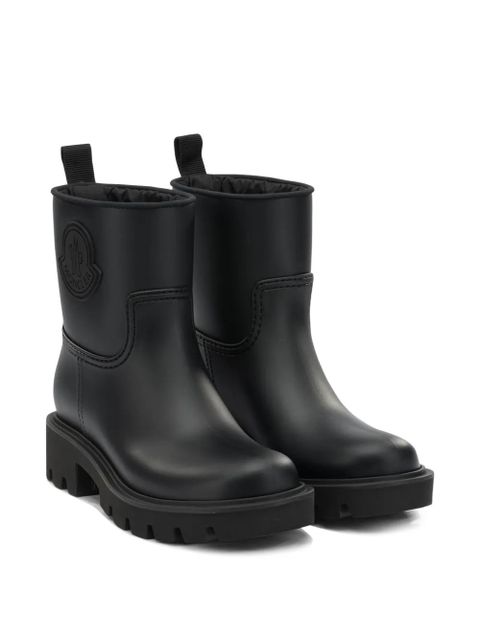Moncler logo-patch pull-on boots - Black