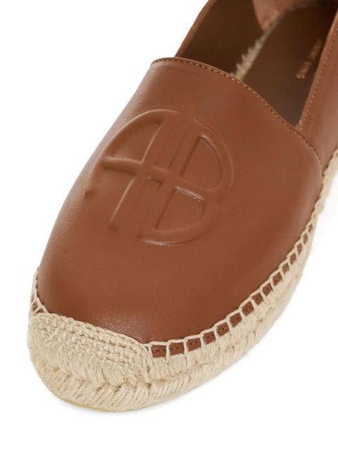 ANINE BING Paloma logo-embossed espadrilles - COG1 BROWN