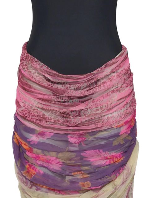 Marine Serre draped floral midi dress - Black - zdjęcie produktu nr 2