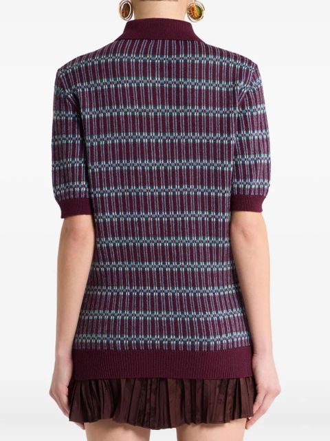 ETRO jacquard polo shirt - Red