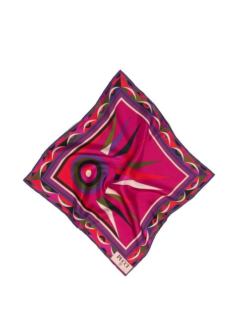 PUCCI Hawaii-print carre scarf - Pink