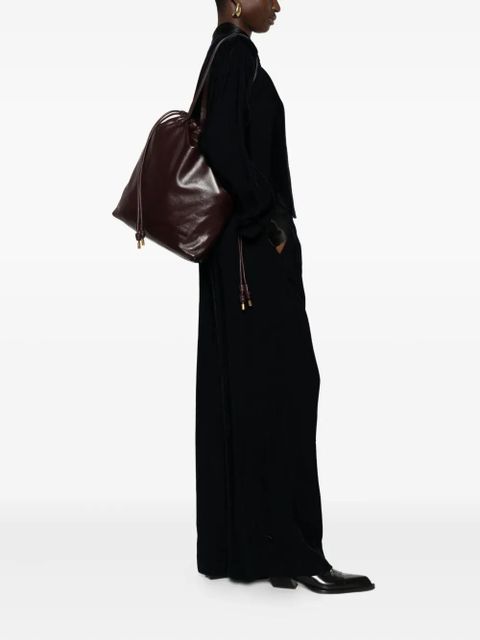 ISABEL MARANT Silven drawstring leather shoulder bag - Red - zdjęcie produktu nr 2