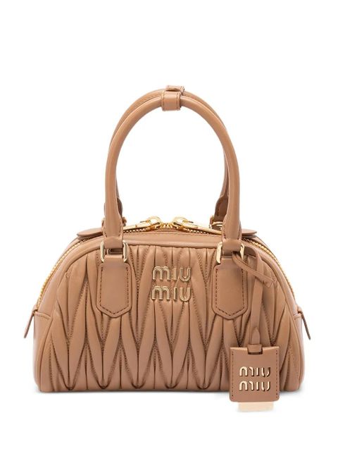 Miu Miu Arcadie leather tote bag - Neutrals - zdjęcie produktu nr 1