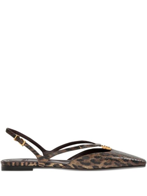 FENDI FFold slingback ballet flats - Brown - zdjęcie produktu nr 1