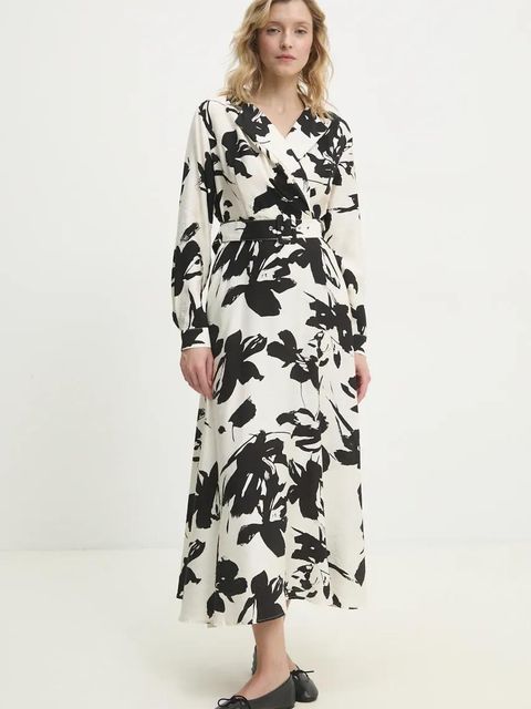 Answear.LAB sukienka kolor czarny maxi rozkloszowana - zdjęcie produktu nr 1