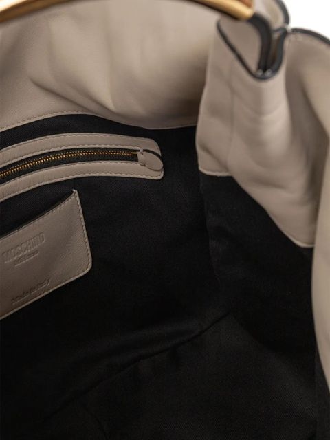 Moschino leather tote bag - Neutrals