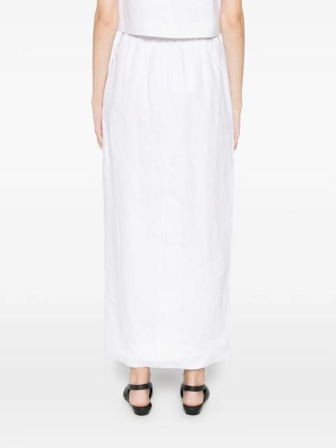 Posse Emma tailored long pencil Skirt - White