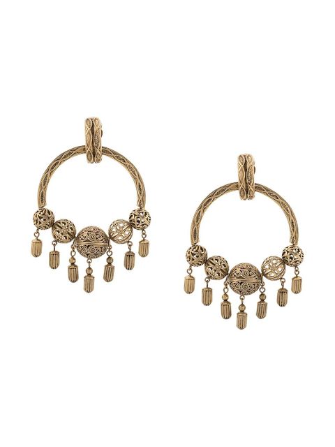 Saint Laurent ball hoop earrings - Gold - zdjęcie produktu nr 1