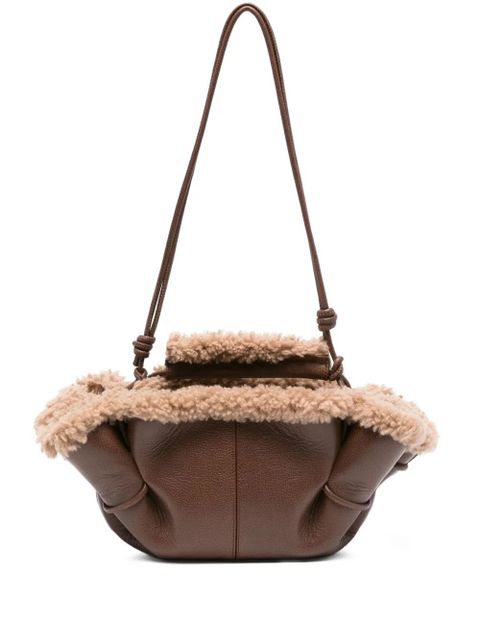 Hereu leather shearling tote bag - Brown - zdjęcie produktu nr 1