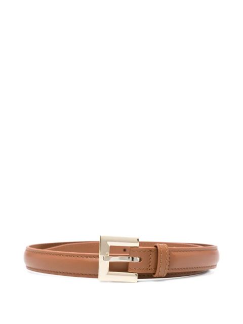 ANINE BING Nicola leather square-buckle belt - Brown - zdjęcie produktu nr 1
