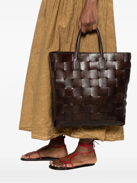 DRAGON DIFFUSION medium Pinowoven tote bag - Brown - zdjęcie produktu nr 2