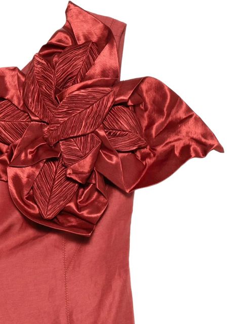 Aje Isla floral-detail mini dress - Orange