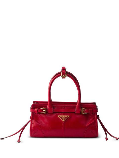 Prada mini Bonnie leather tote bag - Red - zdjęcie produktu nr 1