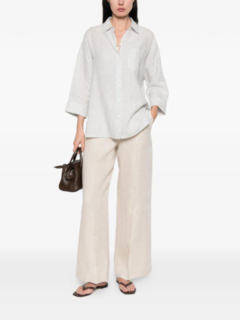 Weekend Max Mara Panetto striped-pattern shirt - White - zdjęcie produktu nr 2