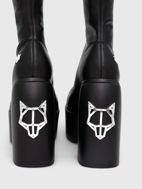 Naked Wolfe kozaki Spice damskie kolor czarny na słupku