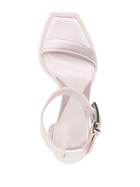 Alexander McQueen 110mm satin-finish sandals - Pink