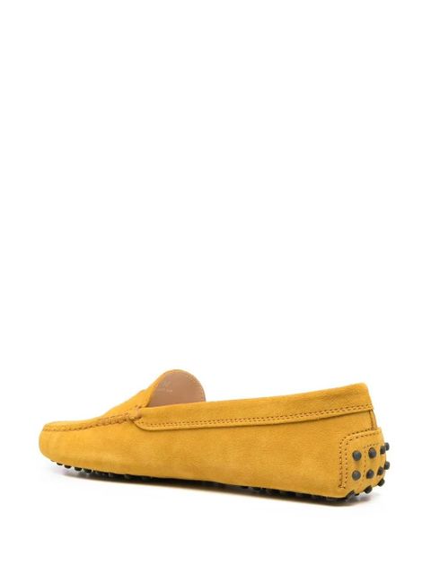 Tod's penny-slot suede loafers - Yellow
