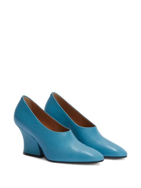 Jil Sander leather pumps - Blue - zdjęcie produktu nr 2