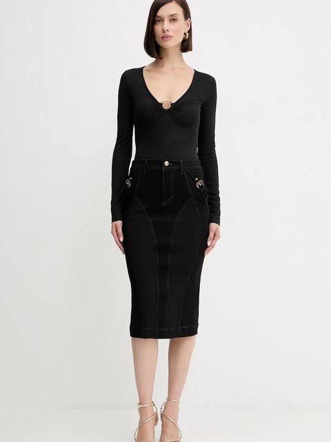 Just Cavalli longsleeve damskie kolor czarny 79PAH638 J0253