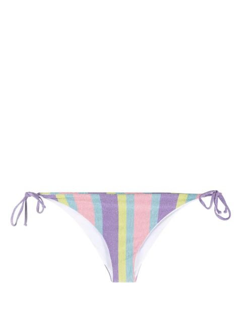 MC2 Saint Barth stripe-print tied bikini briefs - Pink - zdjęcie produktu nr 1