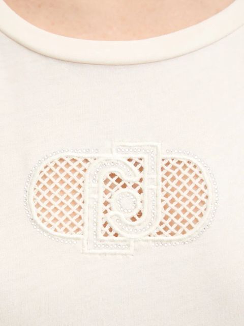 Liu Jo t-shirt bawełniany damski kolor beżowy TA5180 JS923