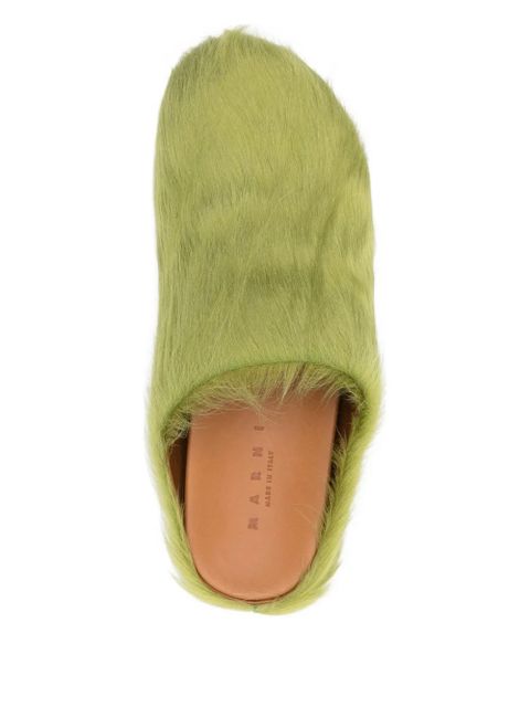 Marni Fussbett sabot mules - Green