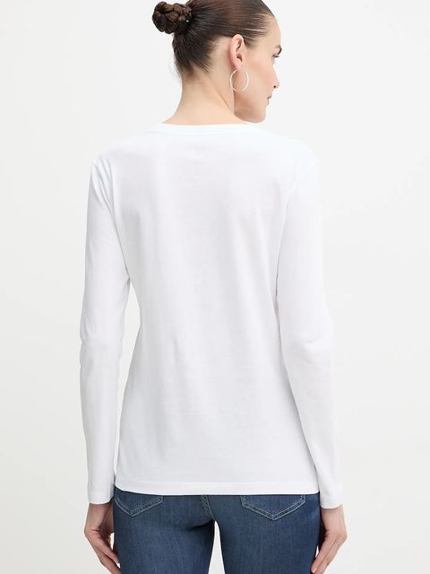 Armani Exchange longsleeve bawełniany kolor biały XW001456 AF10356