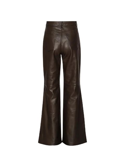 ROTATE BIRGER CHRISTENSEN leather trousers - Brown - zdjęcie produktu nr 2