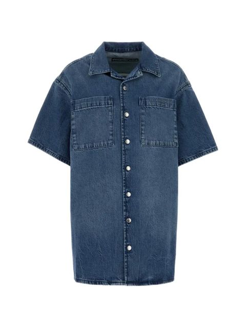 Alexander Wang short-sleeve boxy mini shirt dress - Blue - zdjęcie produktu nr 1