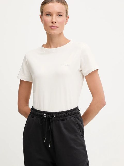 Guess t-shirt NEW COLETTE damski kolor beżowy V5BI00 J1314 - zdjęcie produktu nr 1