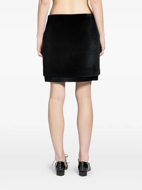Jil Sander layered mini skirt - Black