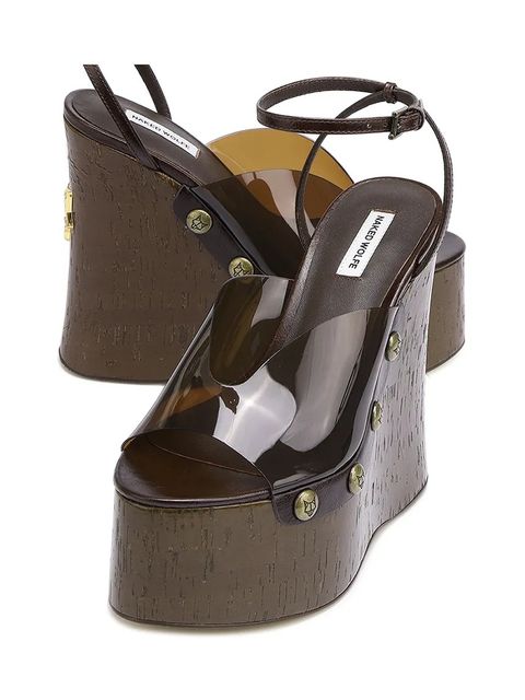 Naked Wolfe sandały Tiger Lilly damskie kolor brązowy na koturnie Tiger Lilly Brown