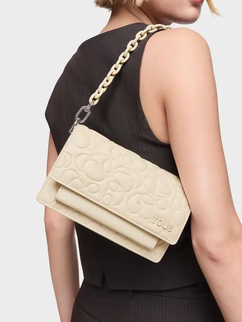 Tous torebka skórzana GRETA kolor beżowy 2002204701