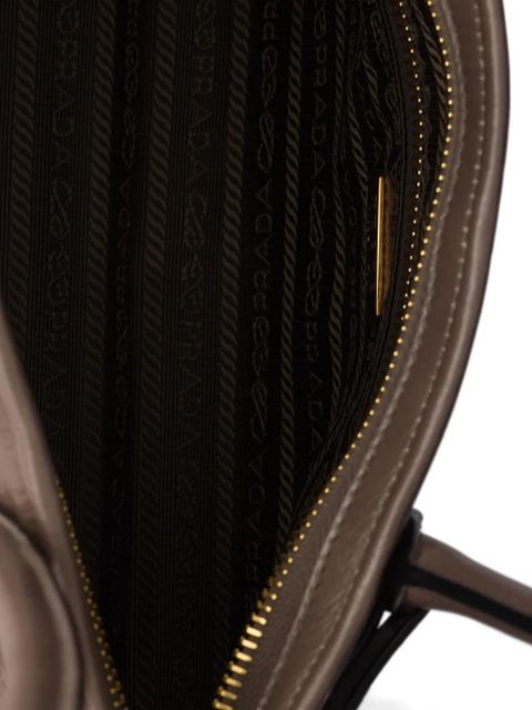 Prada medium bonnie leather tote bag - Brown