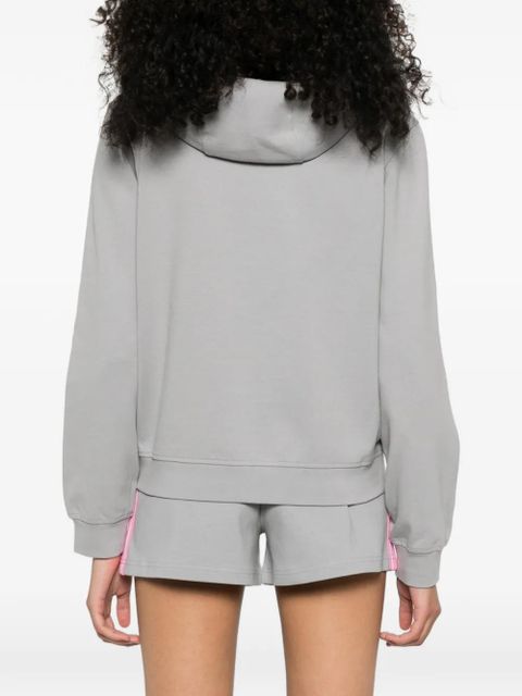 Casablanca zip side stripe hooded top - Grey