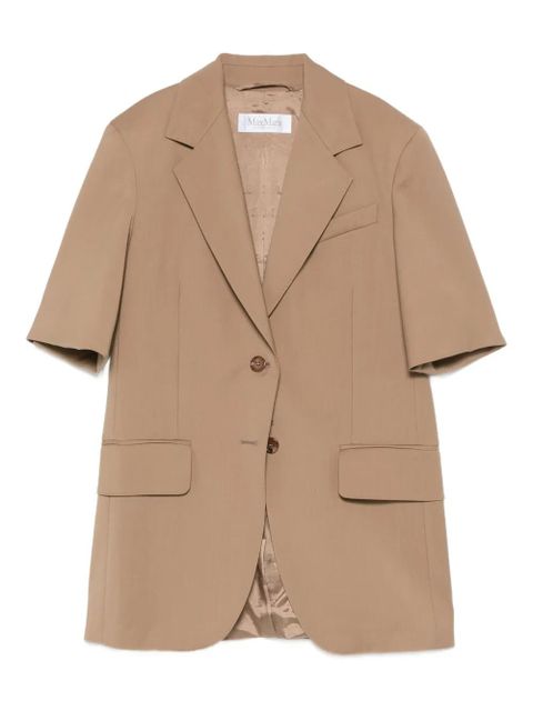 Max Mara OTTUSO short-sleeve notched-lapel blazer - Brown - zdjęcie produktu nr 1