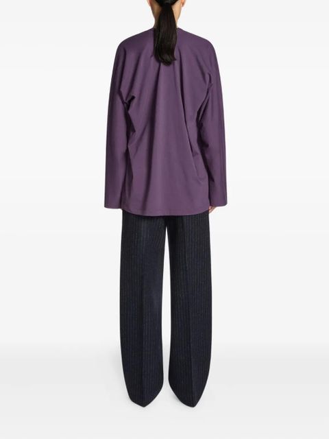 DRIES VAN NOTEN pinstripe wool trousers - Blue