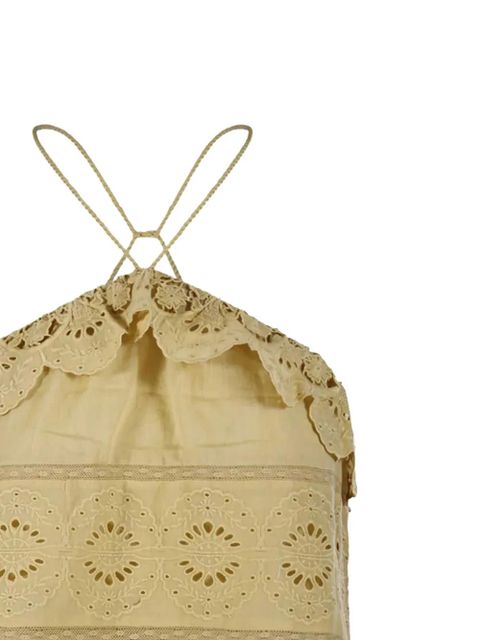 TOM FORD broderie-anglaise ruffled blouse - Yellow