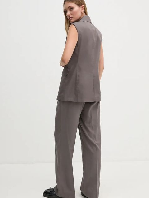 Sisley marynarka kolor szary jednorzędowa 2TKDLJ00M